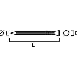 DYCKERT FZV RÄFFLAD KONISKT HUVUD PKT 1,7X35MM 1000ST
