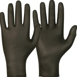 ENGÅNGSHANDSKE 628NITRIL SVART V:3.5±0.3G STL L