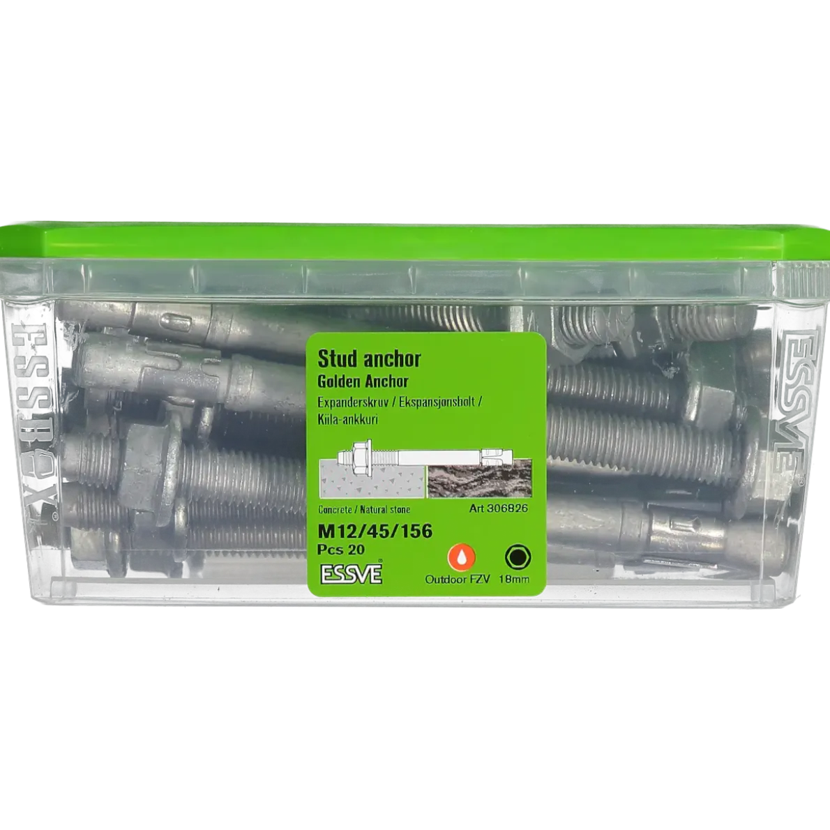 EXPANDER GOLDEN ANCHOR FZV M12/45/156 20ST