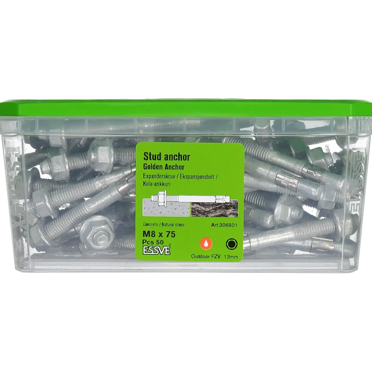 EXPANDER GOLDEN ANCHOR FZV M8X75 50ST