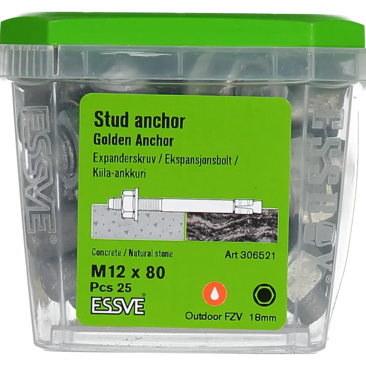 EXPANDER GOLDEN ANCHOR FZV M12X80 25ST