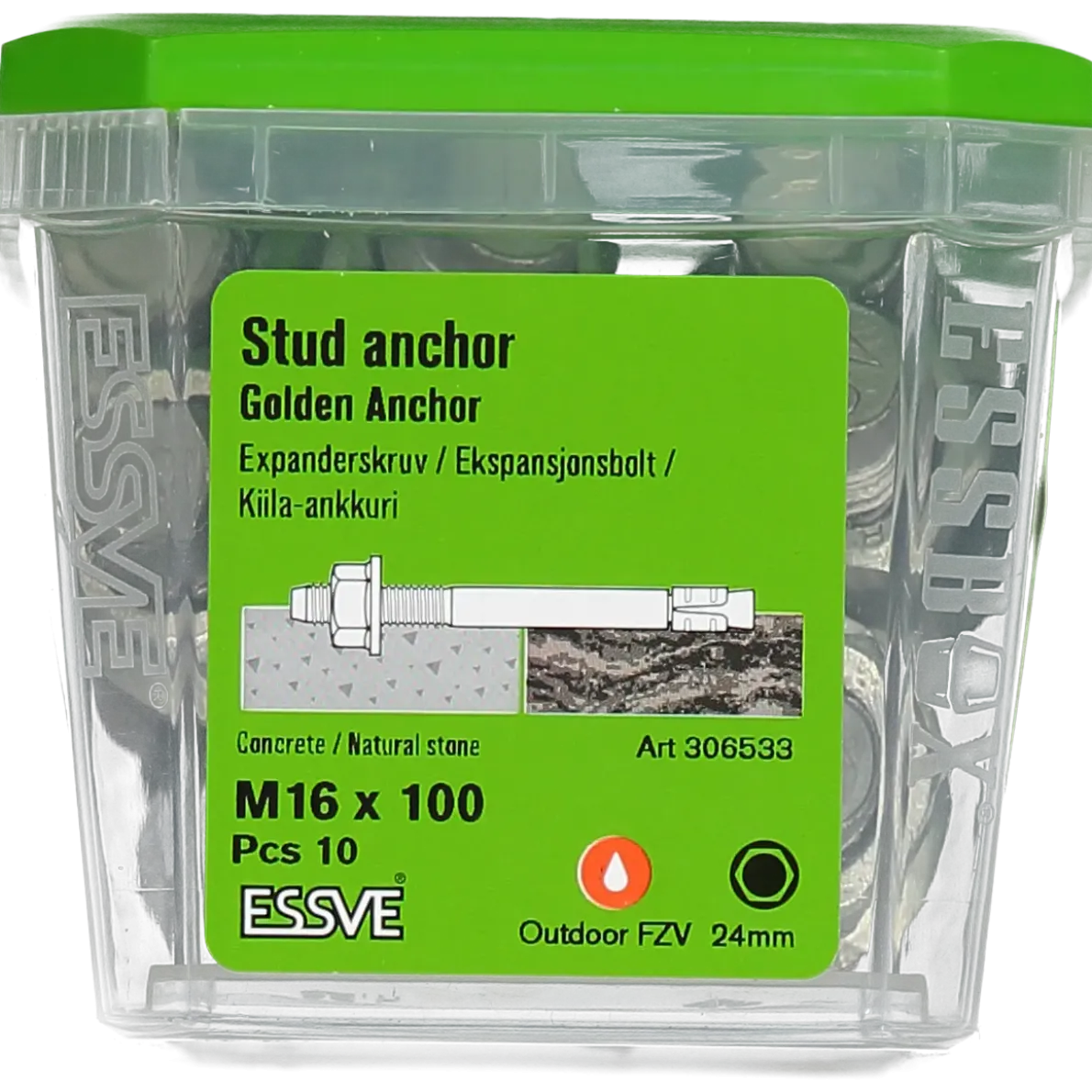 EXPANDER GOLDEN ANCHOR FZV M16X100 10ST