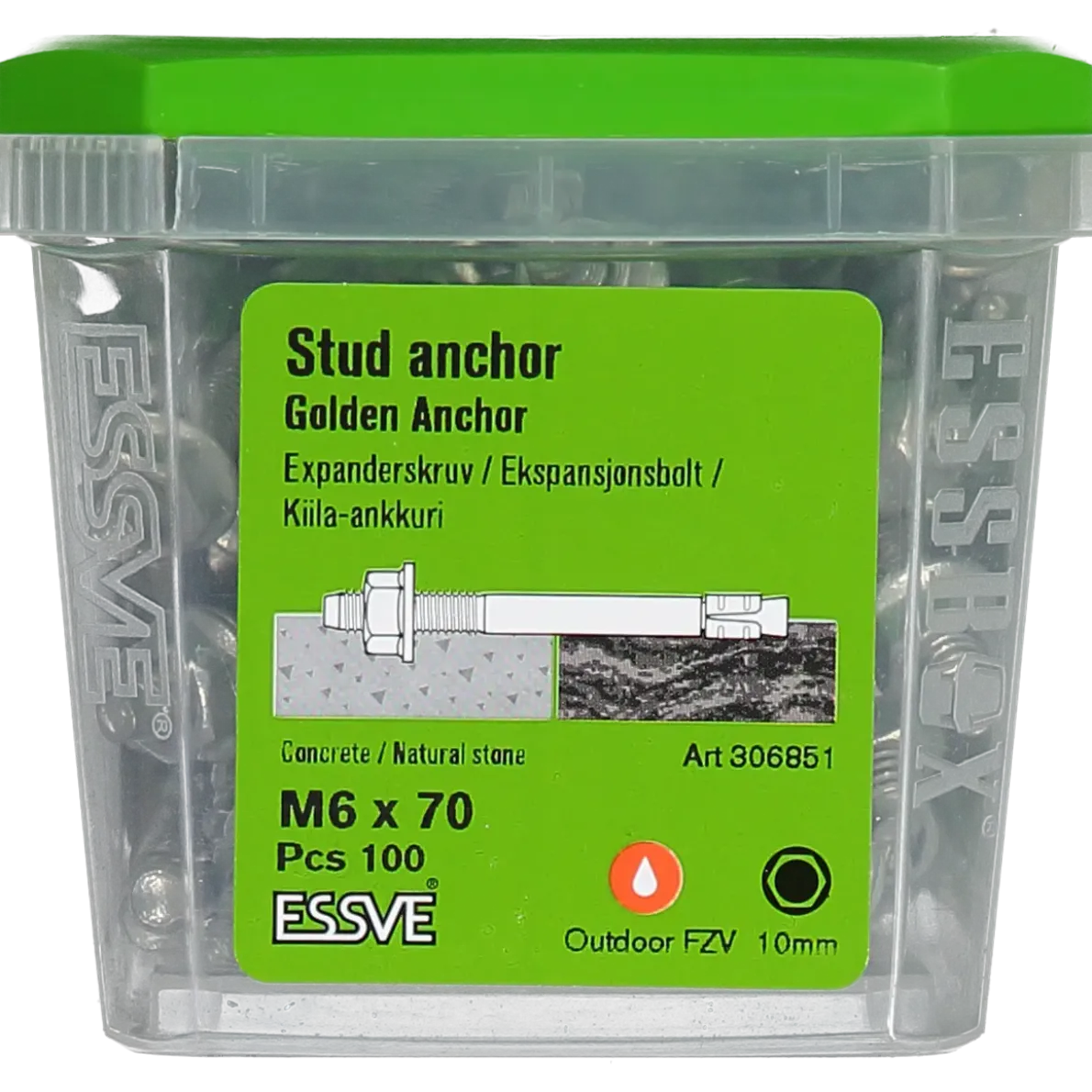EXPANDER GOLDEN ANCHOR FZV M6X70 100ST