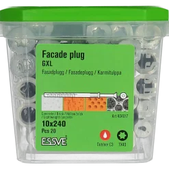 FASADPLUGG GXL FÖRSÄNKT HUVUD FZV TX40 10X240 20ST