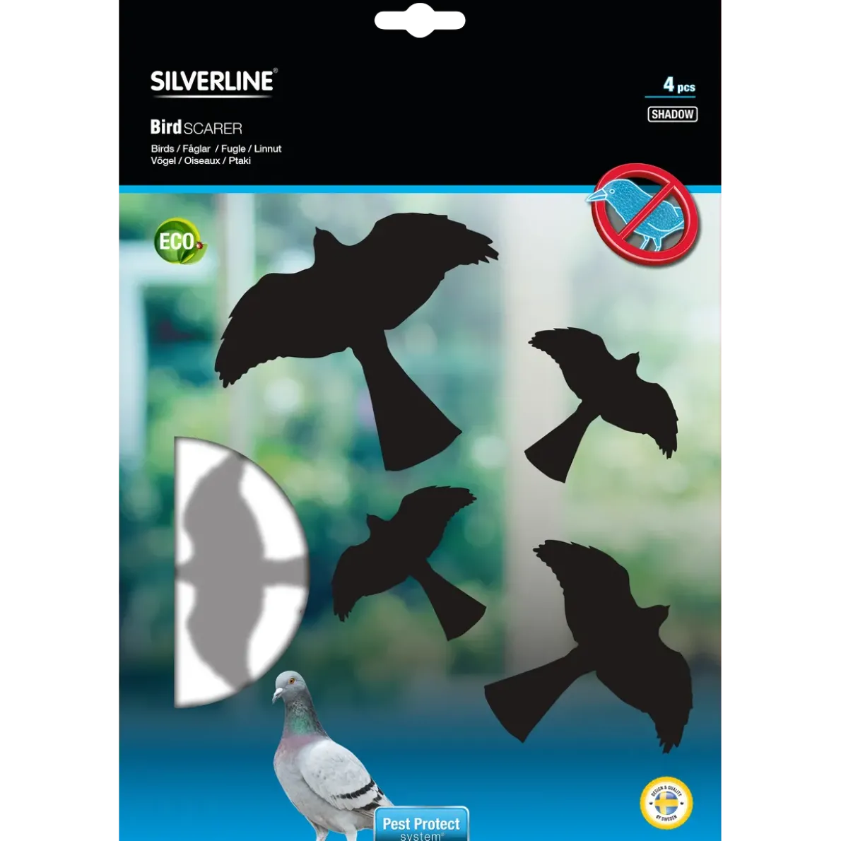 FÅGELSKRÄMMA SILUETT SHADOW (2+2 ST )