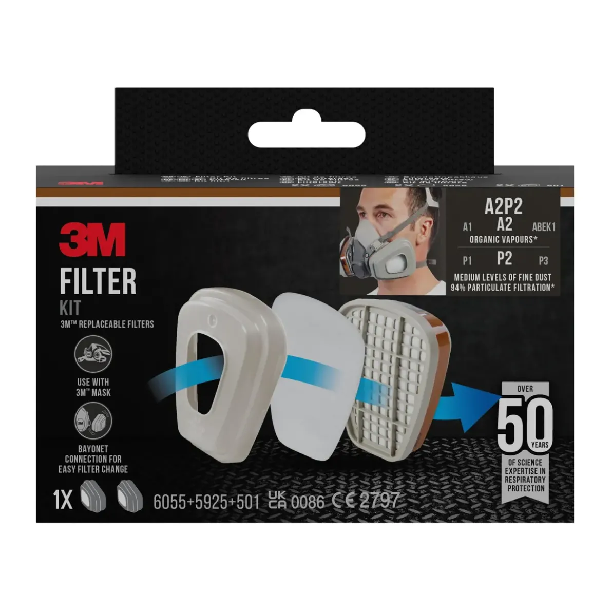 FILTER 6002 CR A2P2 FÖR SPRUTMÅLNING