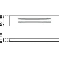 FÖNSTERBÄNK VENTILERAD VIT 2400X160X18MM