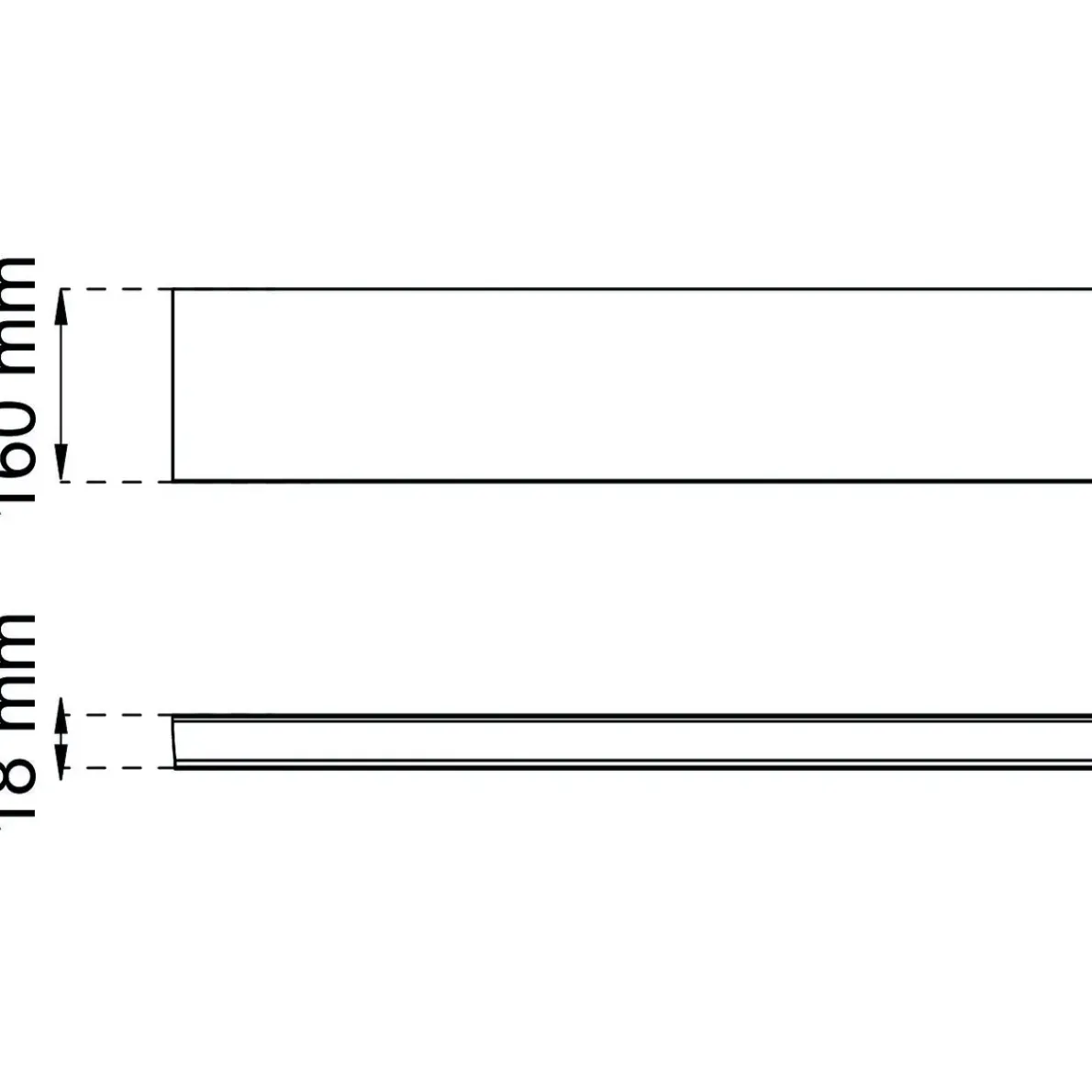 FÖNSTERBÄNK VIT 2000X160X18MM