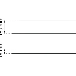 FÖNSTERBÄNK VIT 2400X160X18MM