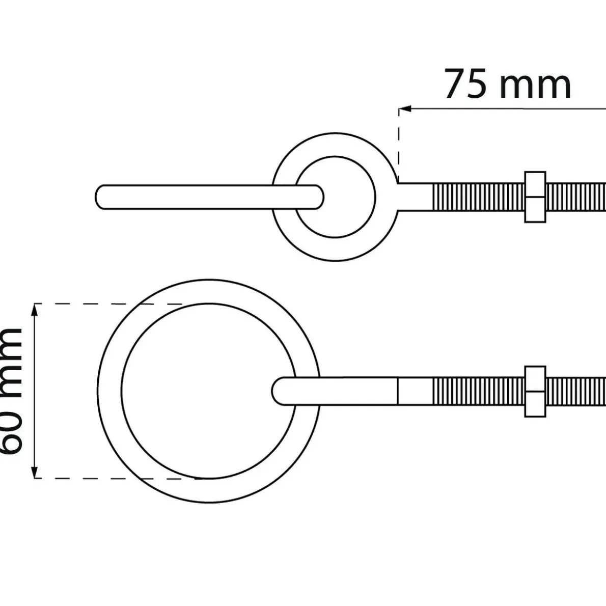 FÖRANKRINGSÖGLA 42A EFZ M10X75MM