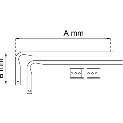 GARDINSKENA C-PROFIL 1221-5 VIT 9/90-160CM