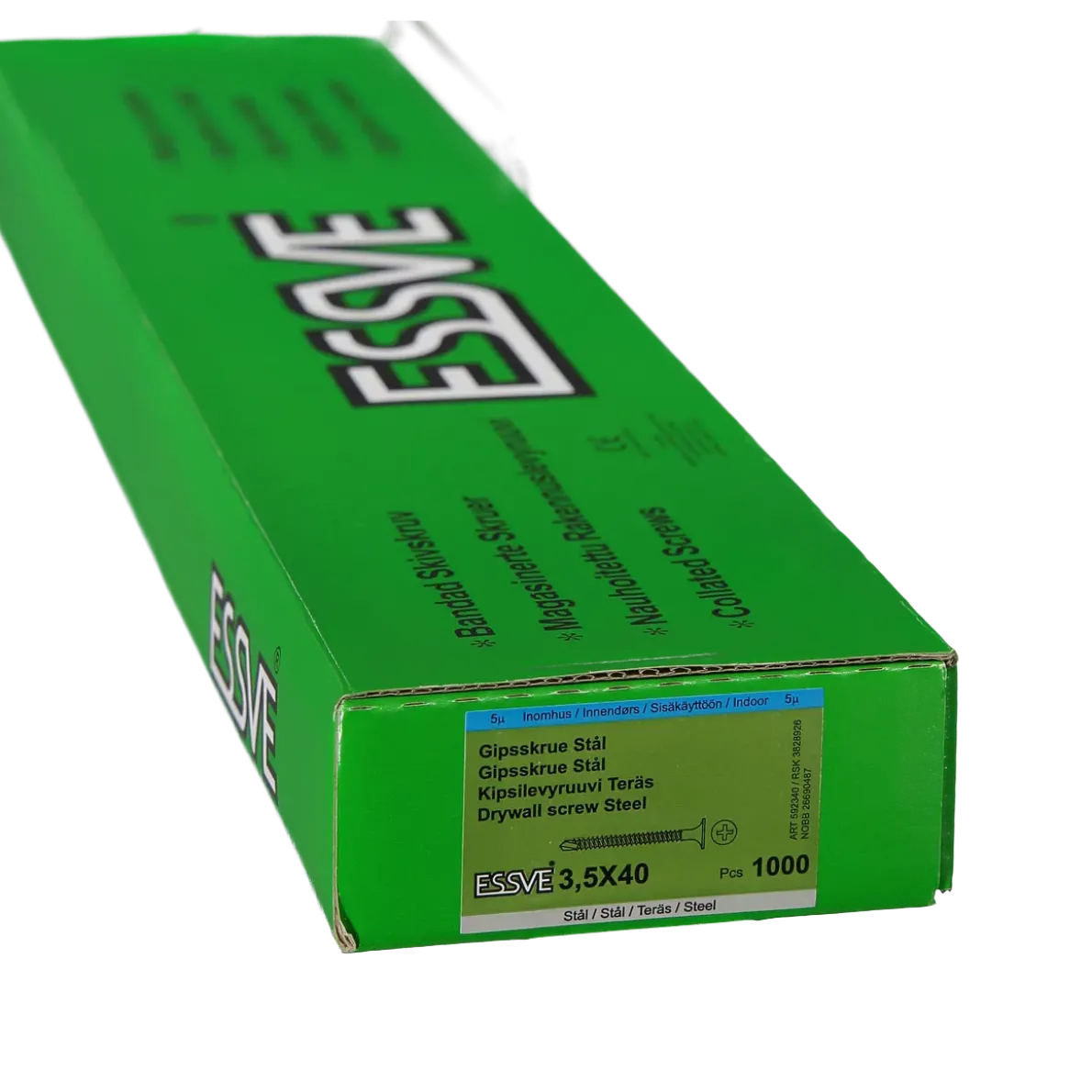 GIPSSKRUV BANDAD MED BORRSPETS PH2 FZB 3,5X40 1000ST