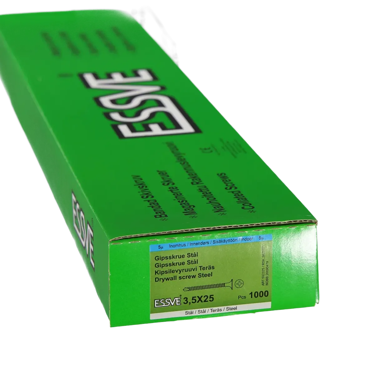 GIPSSKRUV BANDAD MED BORRSPETS PH2 FZB 3,5X25 1000ST