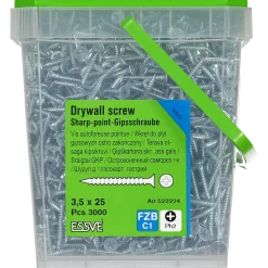GIPSSKRUV FÖR STÅLREGEL PH2 FZB 3,5X25 3000ST