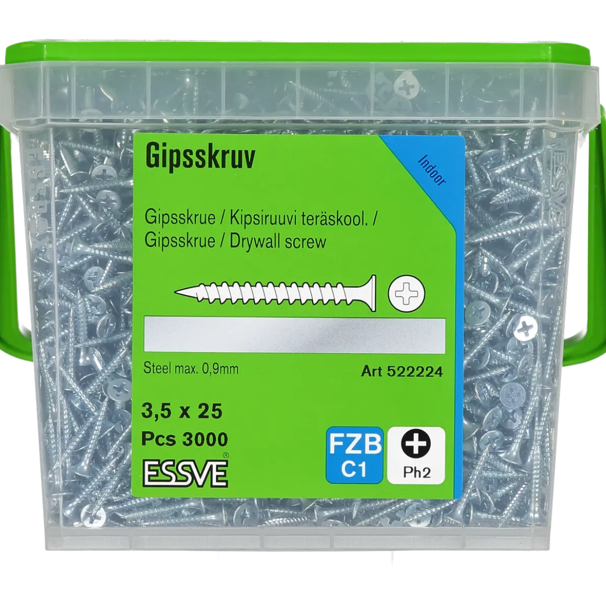 GIPSSKRUV FÖR STÅLREGEL PH2 FZB 3,5X25 3000ST
