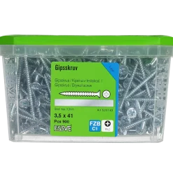 GIPSSKRUV FÖR STÅLREGEL PH2 FZB 3,5X41 900ST
