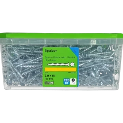 GIPSSKRUV FÖR TRÄREGEL PH2 FZB 3,9X51 500ST