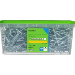 GIPSSKRUV FÖR TRÄREGEL PH2 FZB 3,9X57 500ST