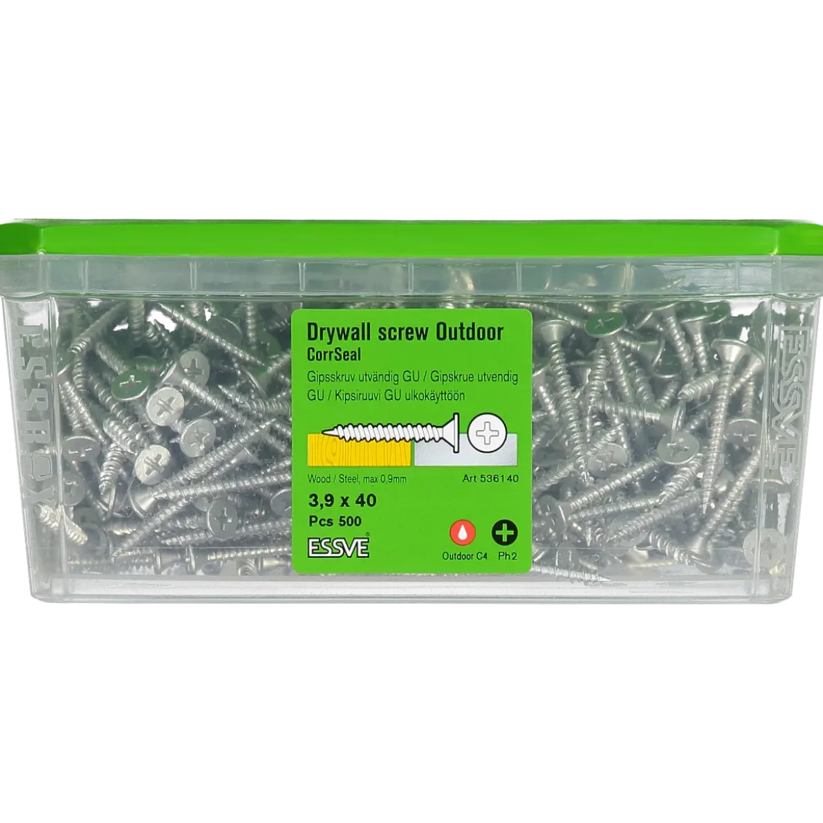 GIPSSKRUV GU KOMBI PH2 CORRSEAL 3,9X40 500ST