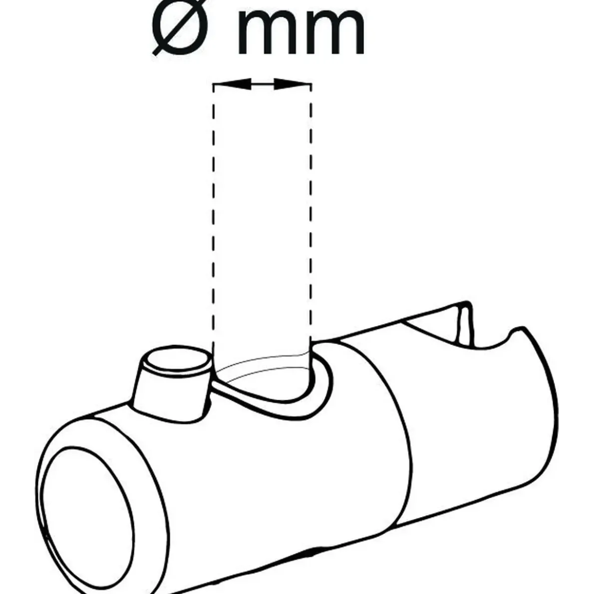 GLIDER DUSCHSTÅNG KROM 19MM SB