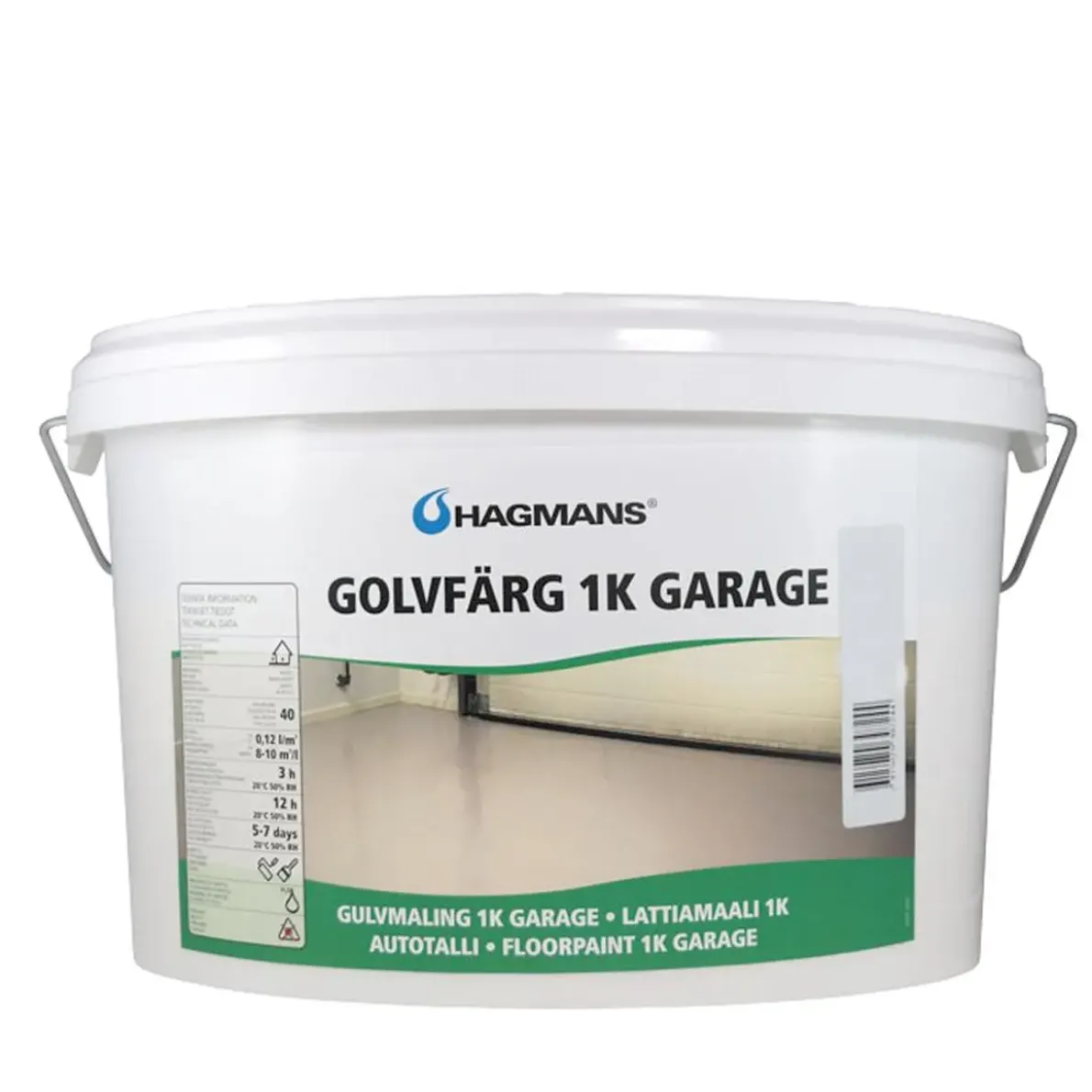 GOLVFÄRG 1K GARAGE GRÅ 4L
