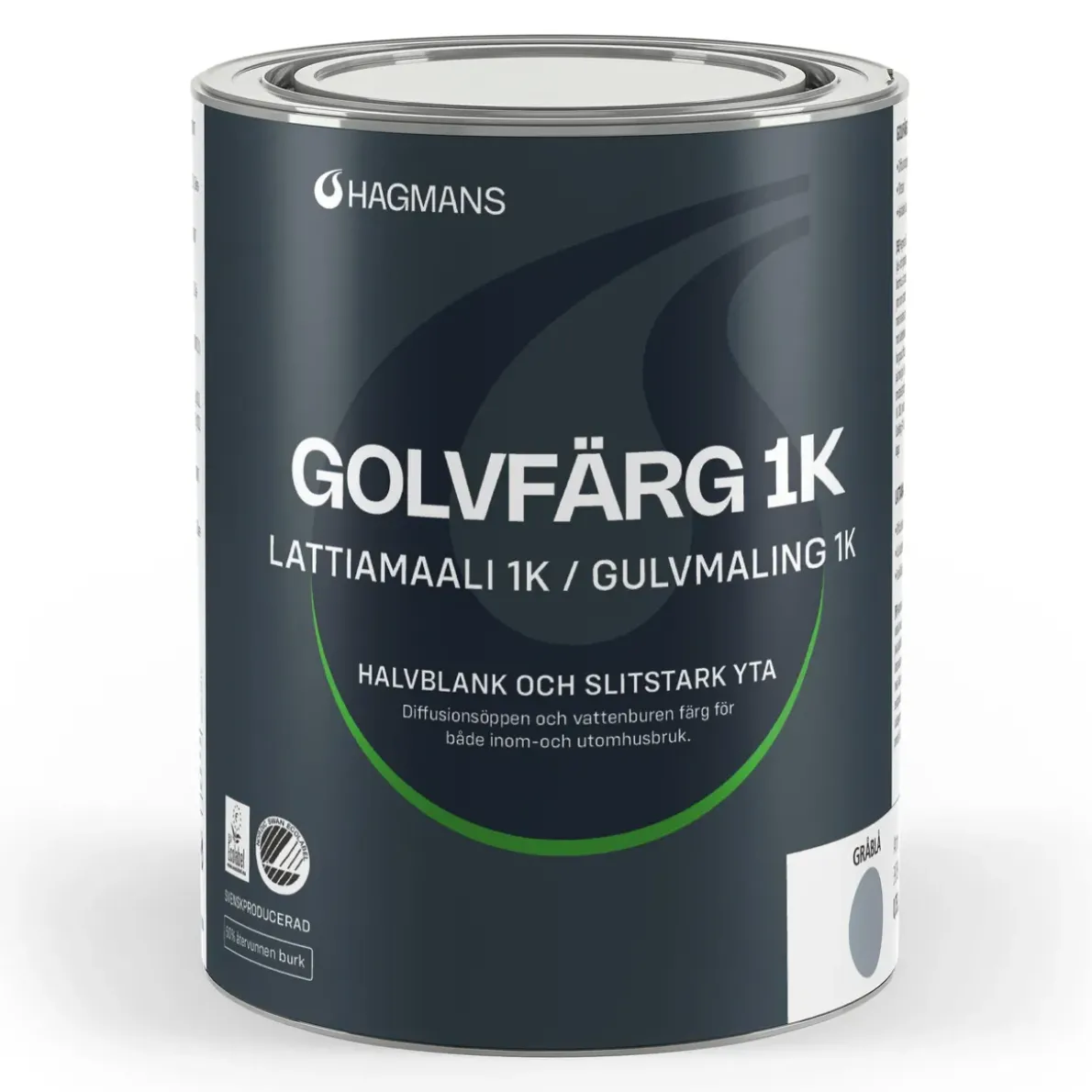 GOLVFÄRG 1K GRÅBLÅ 0,75L