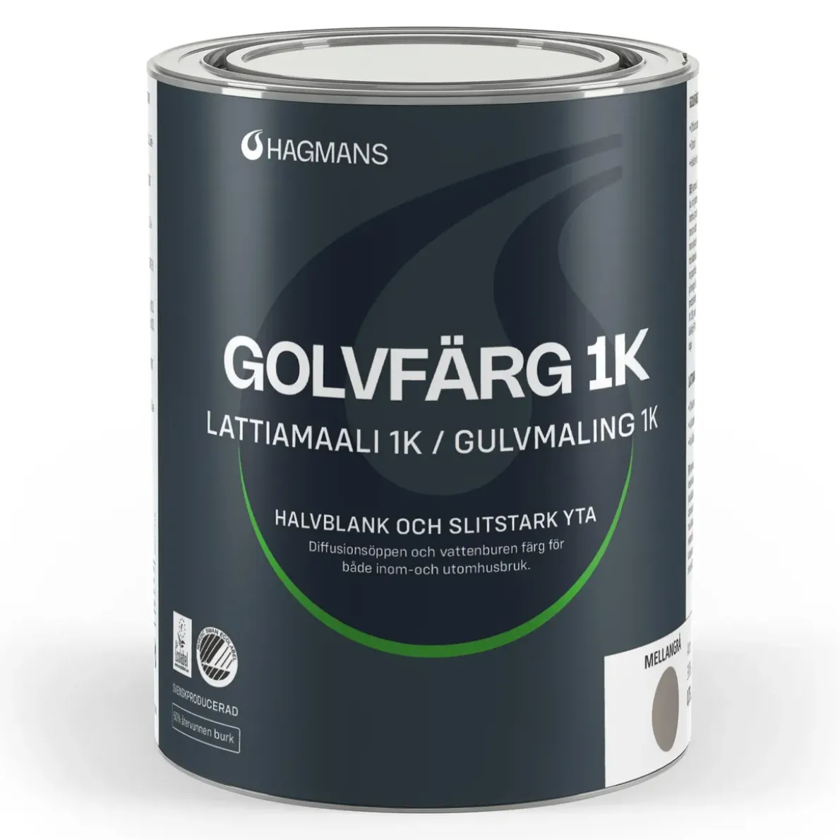 GOLVFÄRG 1K MELLANGRÅ 0,75L