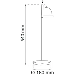 GOLVSTÄLL VERBENA KROM 540MM
