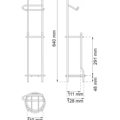 GOLVSTÄLL VIOLA KROM 640MM