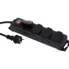 GRENUTTAG 4-V JORD 3M KABEL IP44 M. LOCK 3G1.5 H07RN-F