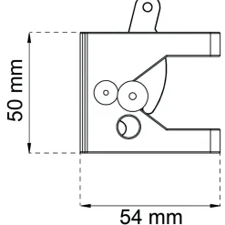 GRINDKLINKA 49 LÅSBAR SVART