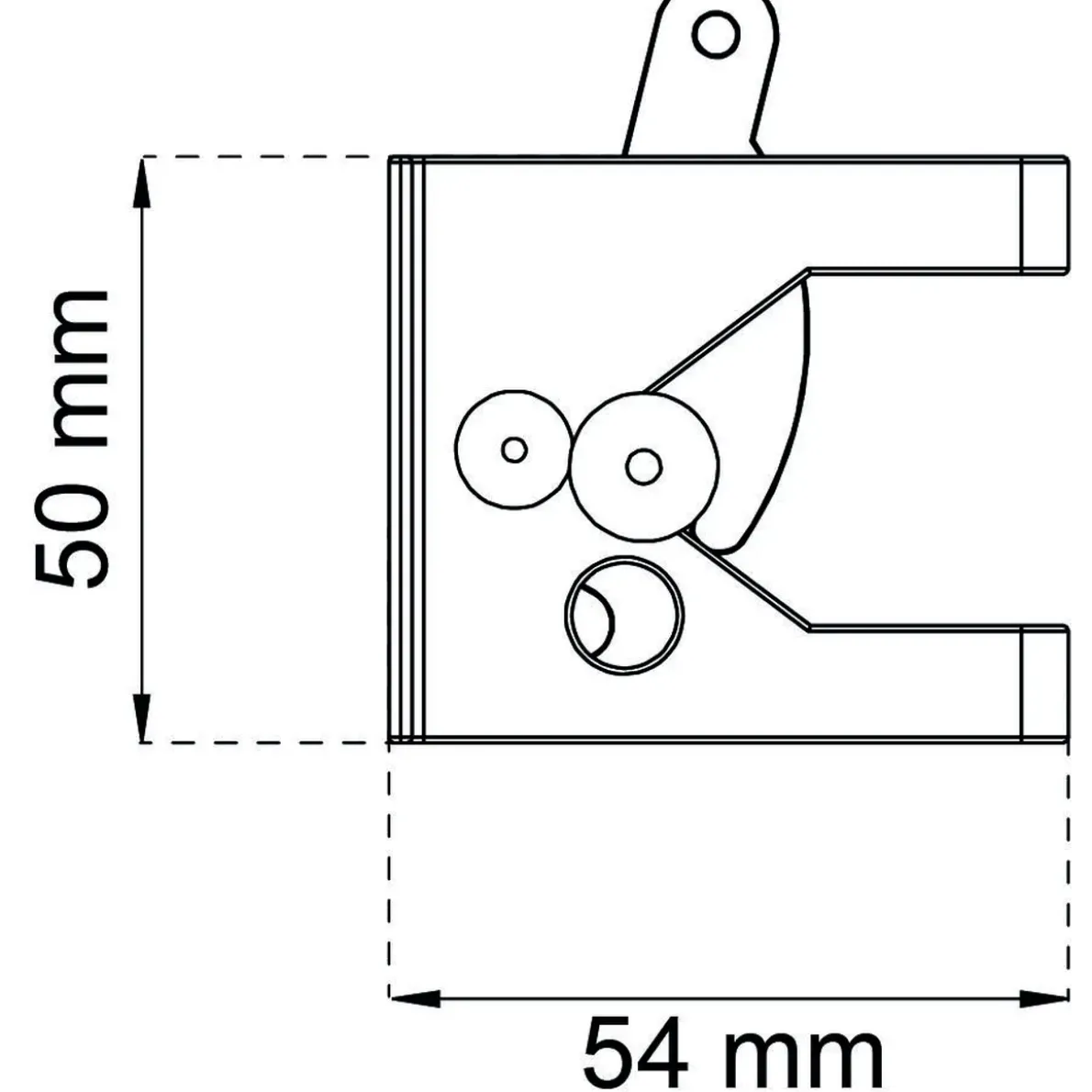 GRINDKLINKA 49 LÅSBAR SVART