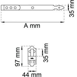HAKGÅNGJÄRN 214 EFZ 300MM TAPP D12MM 2ST