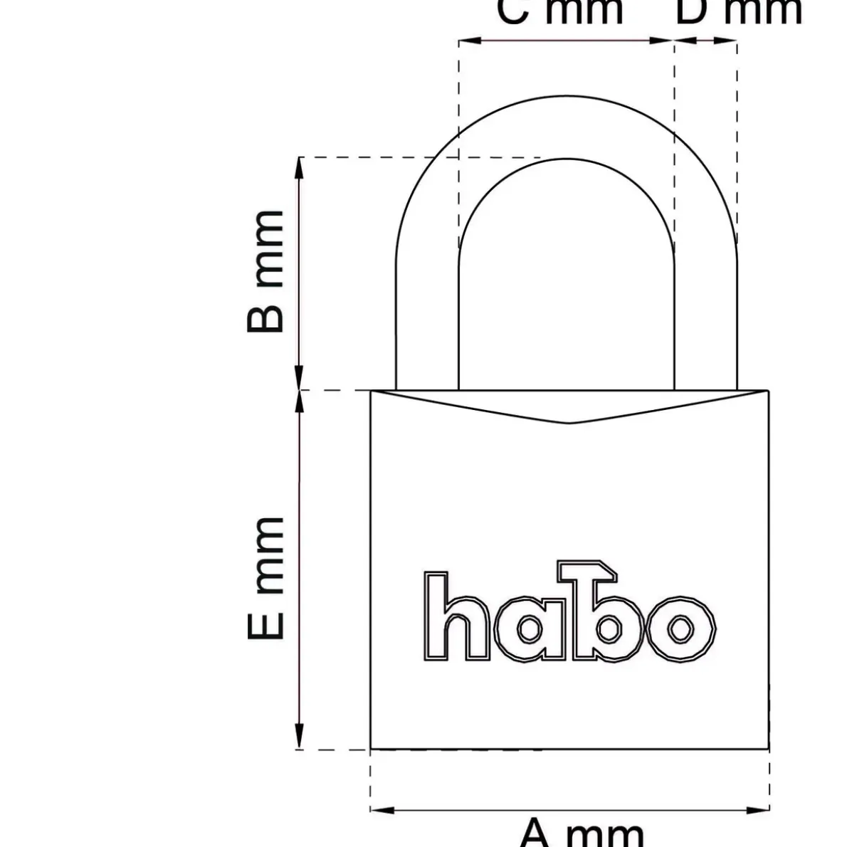 HÄNGLÅS 503-40 ALU
