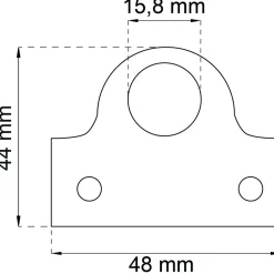 HÄNGLÅSBLECK 853 EFZ 48X44MM 2ST