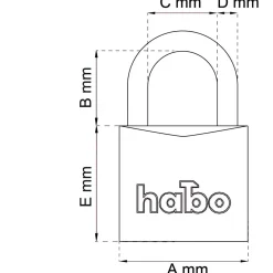 HÄNGLÅS 503-50HB76 ALU