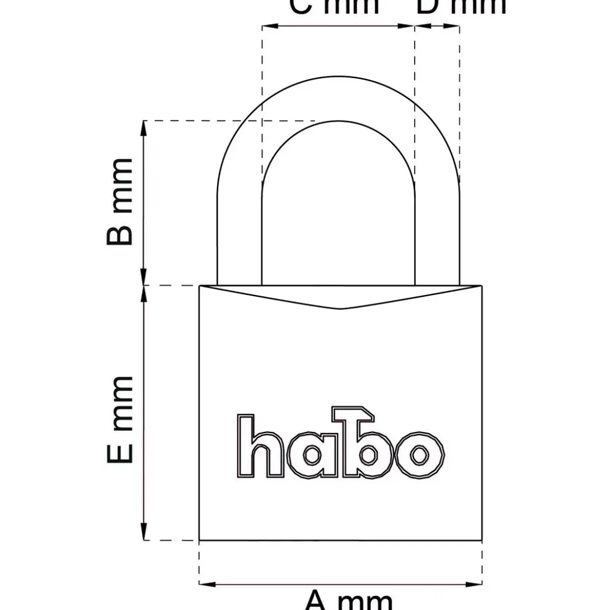HÄNGLÅS 403-50HB73 MÄSS