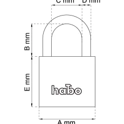 HÄNGLÅS 900-2 KLASS 2 46MM