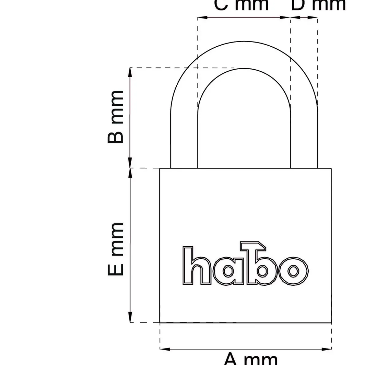 HÄNGLÅS 900-3 KLASS 3 60MM