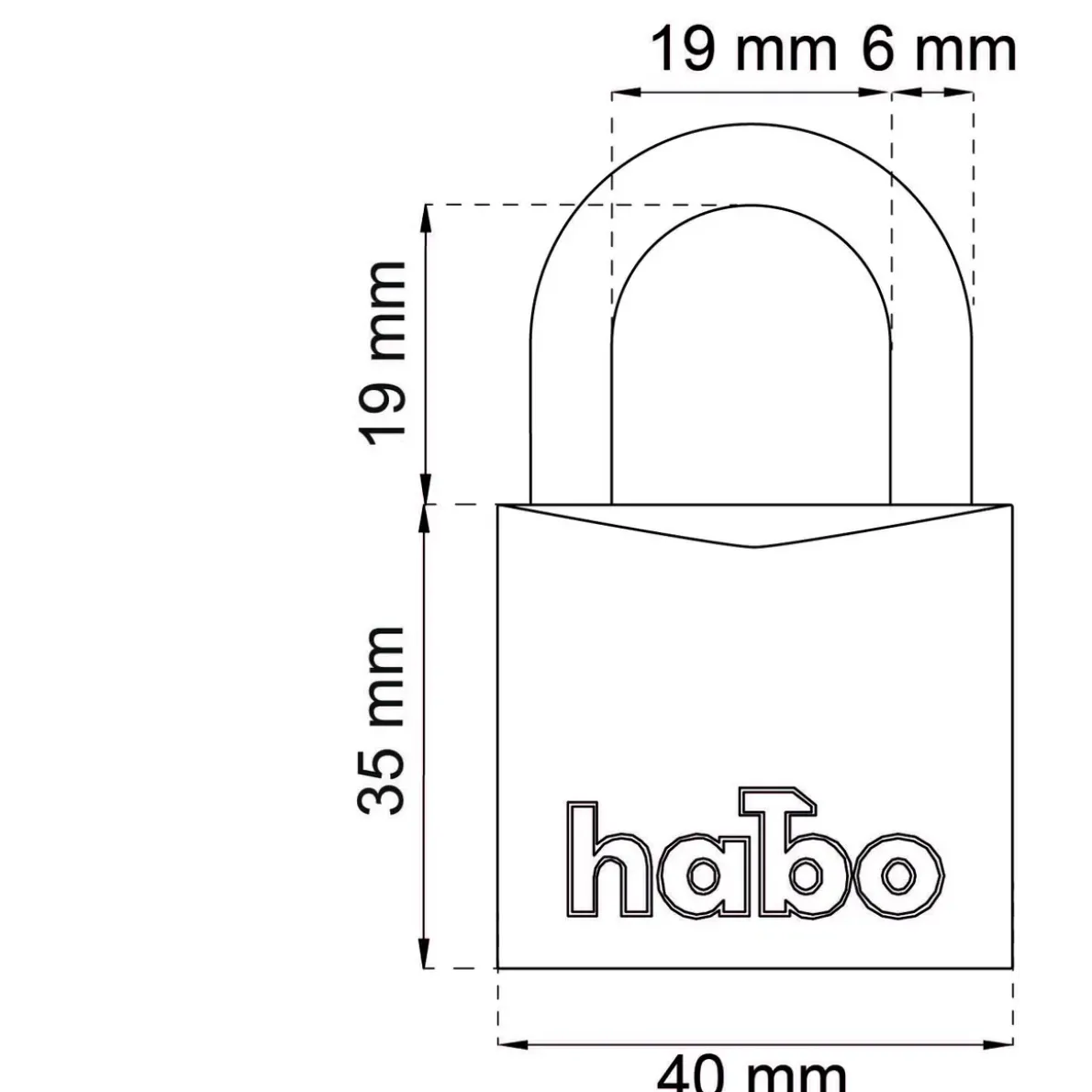 HÄNGLÅS 903-1 KLASS 1 MÄSS 40MM