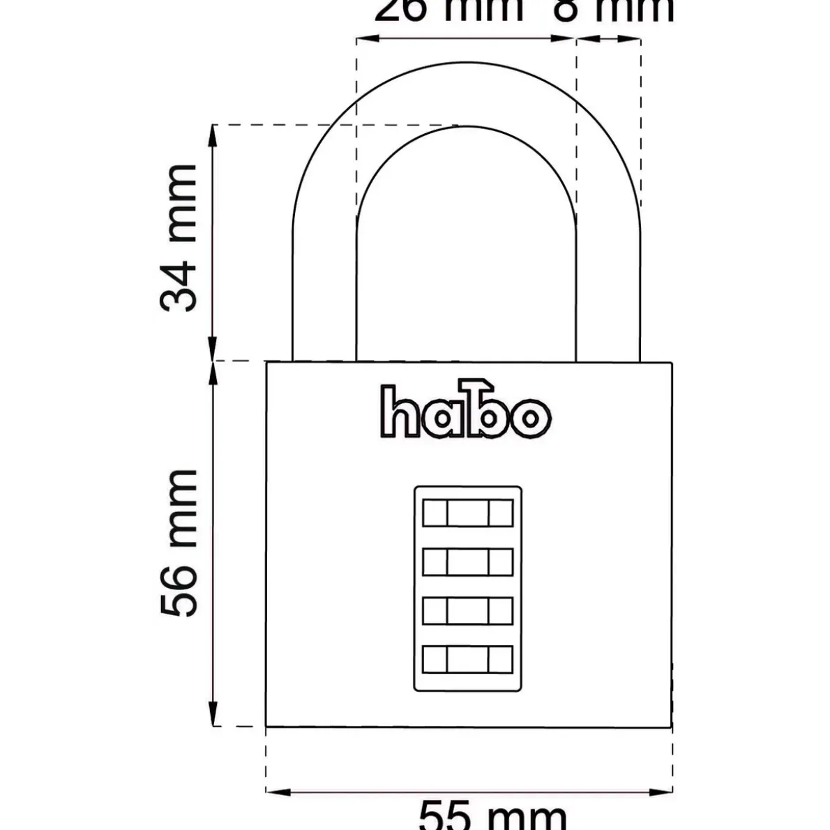 HÄNGLÅS 203-55 KOMBI