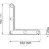 HÖRNJÄRN 1154 VIT 102X102MM 4ST