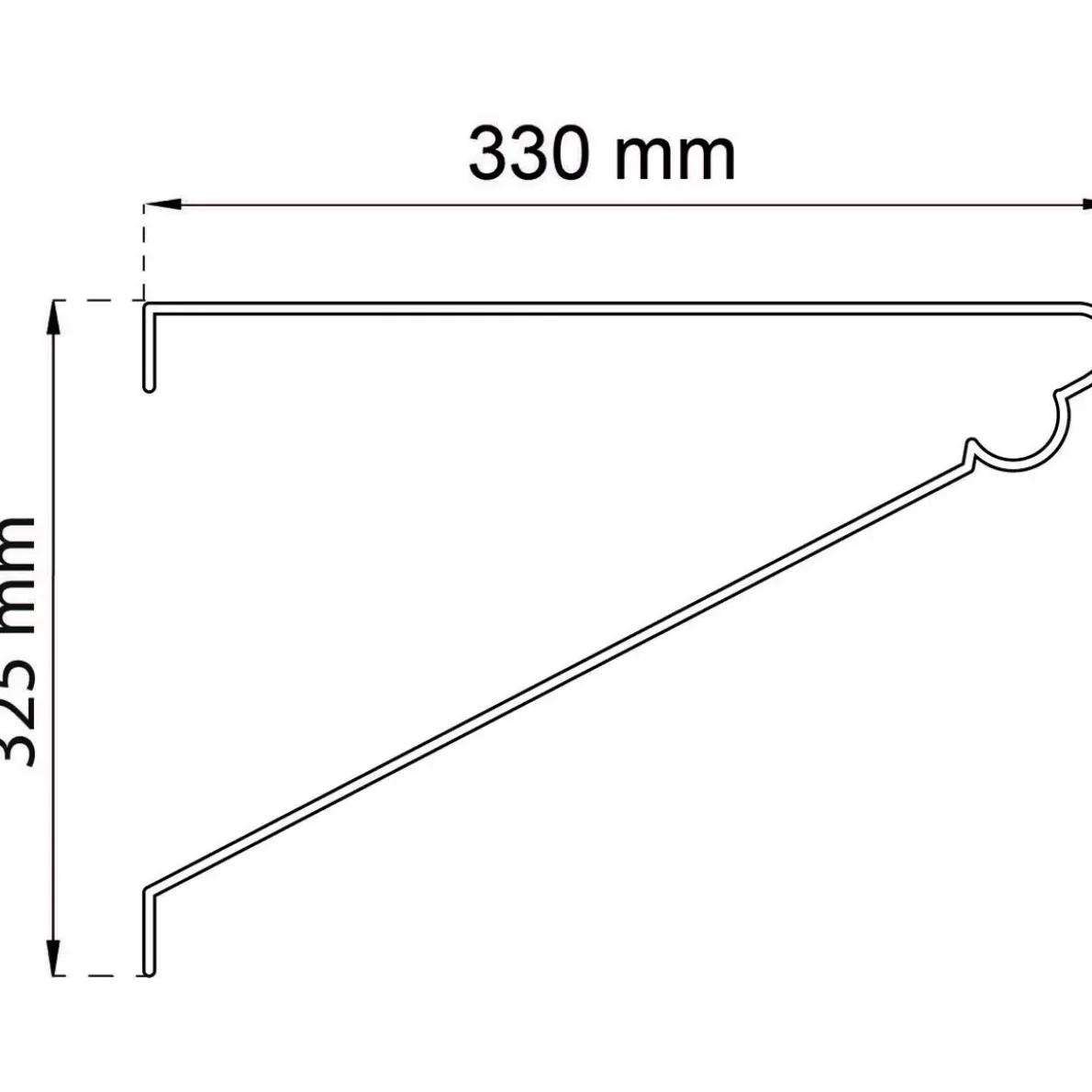 HYLLKONSOL 82 VIT D25MM/330X325MM