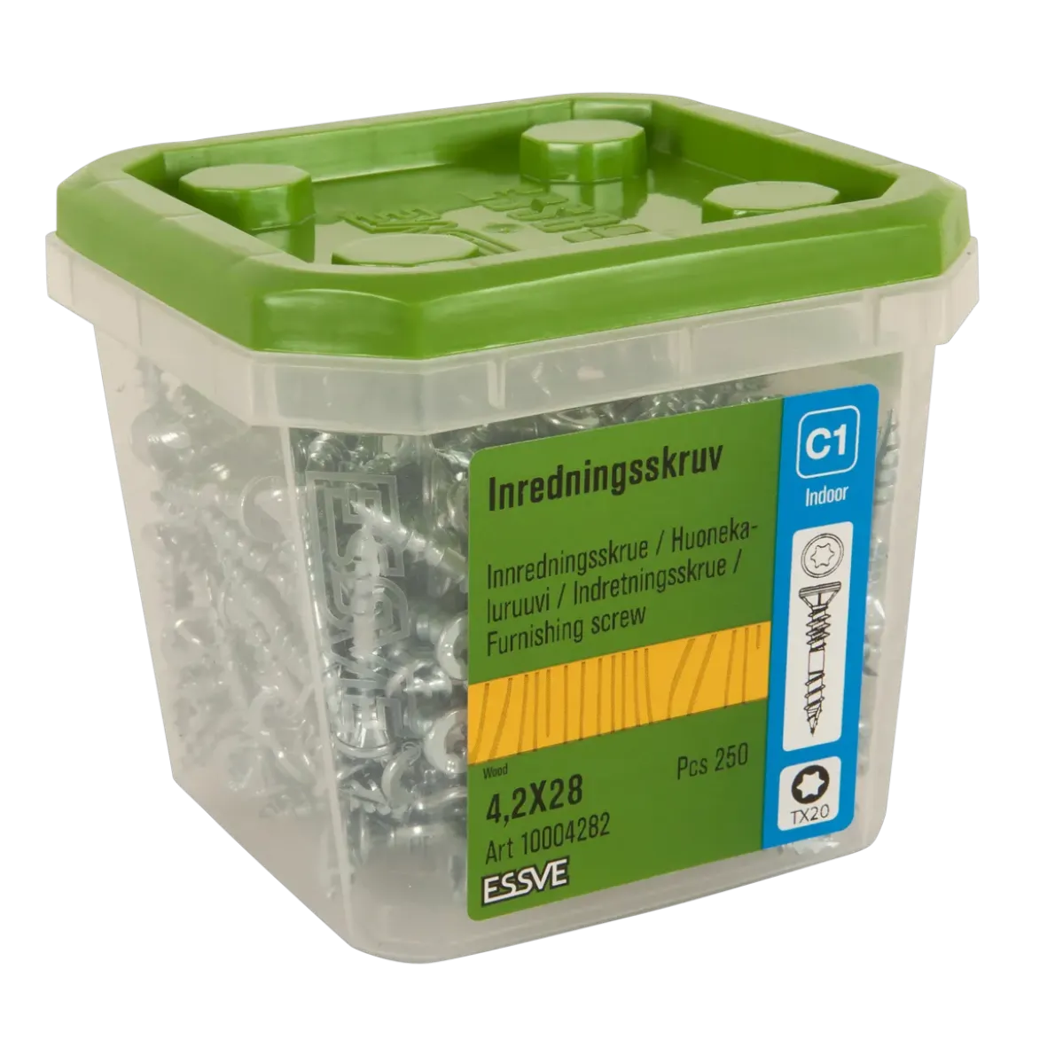 INREDNINGSSKRUV FÖR TRÄ FZB 4,2X28 250ST
