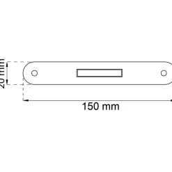 KANTHANDTAG 291 B KROM 150X20MM