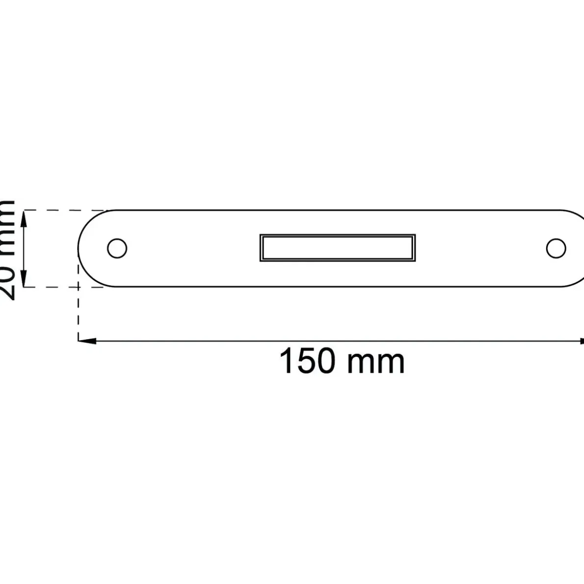 KANTHANDTAG 291 SVART 150X20MM