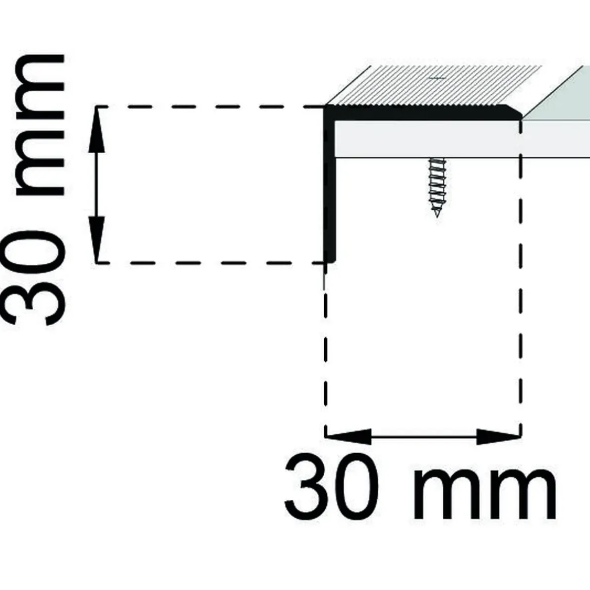 KANTLIST A29 RF 100CM 30X30MM