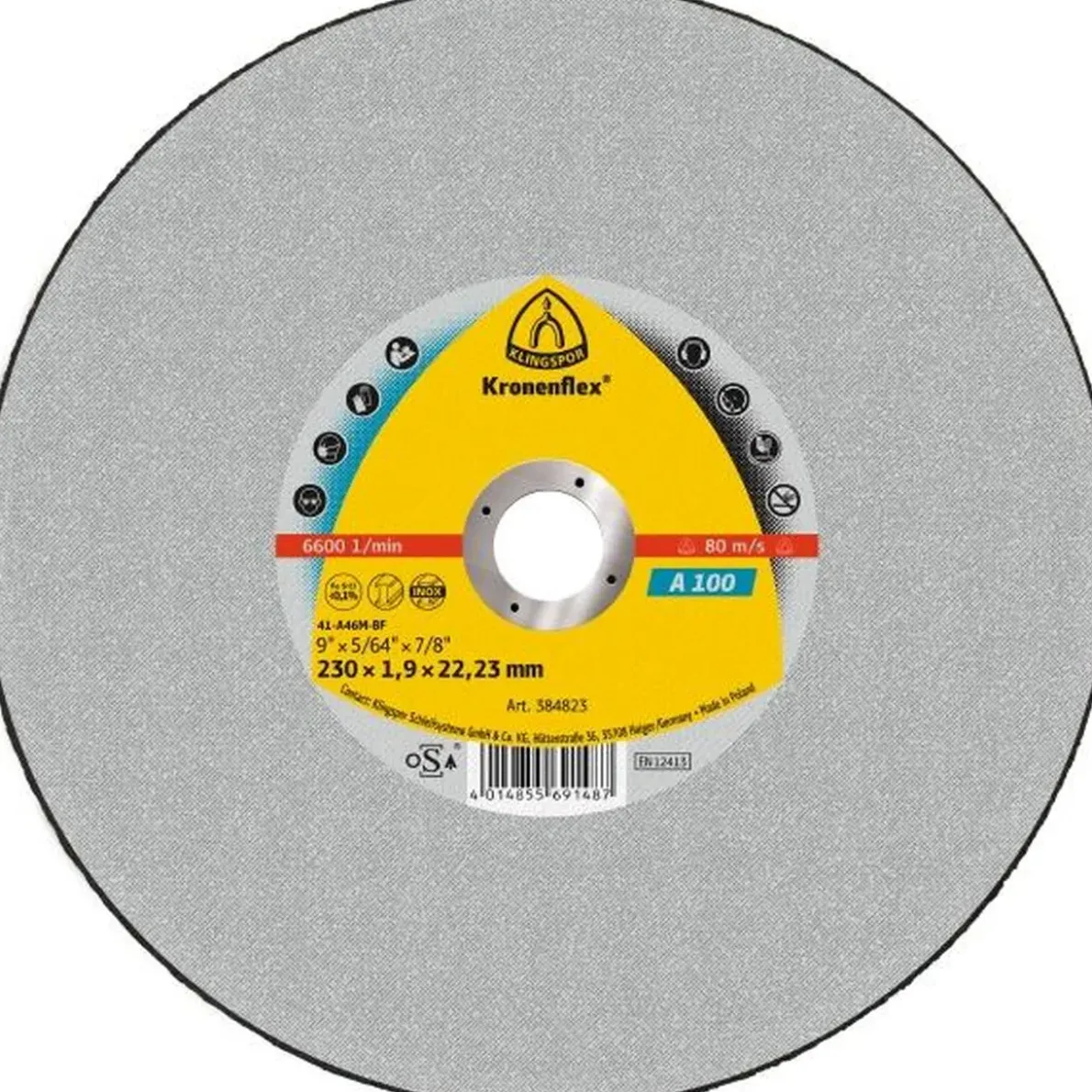 KAPSKIVA A100 EXTRA RAKT NAV 125X1X22,23MM