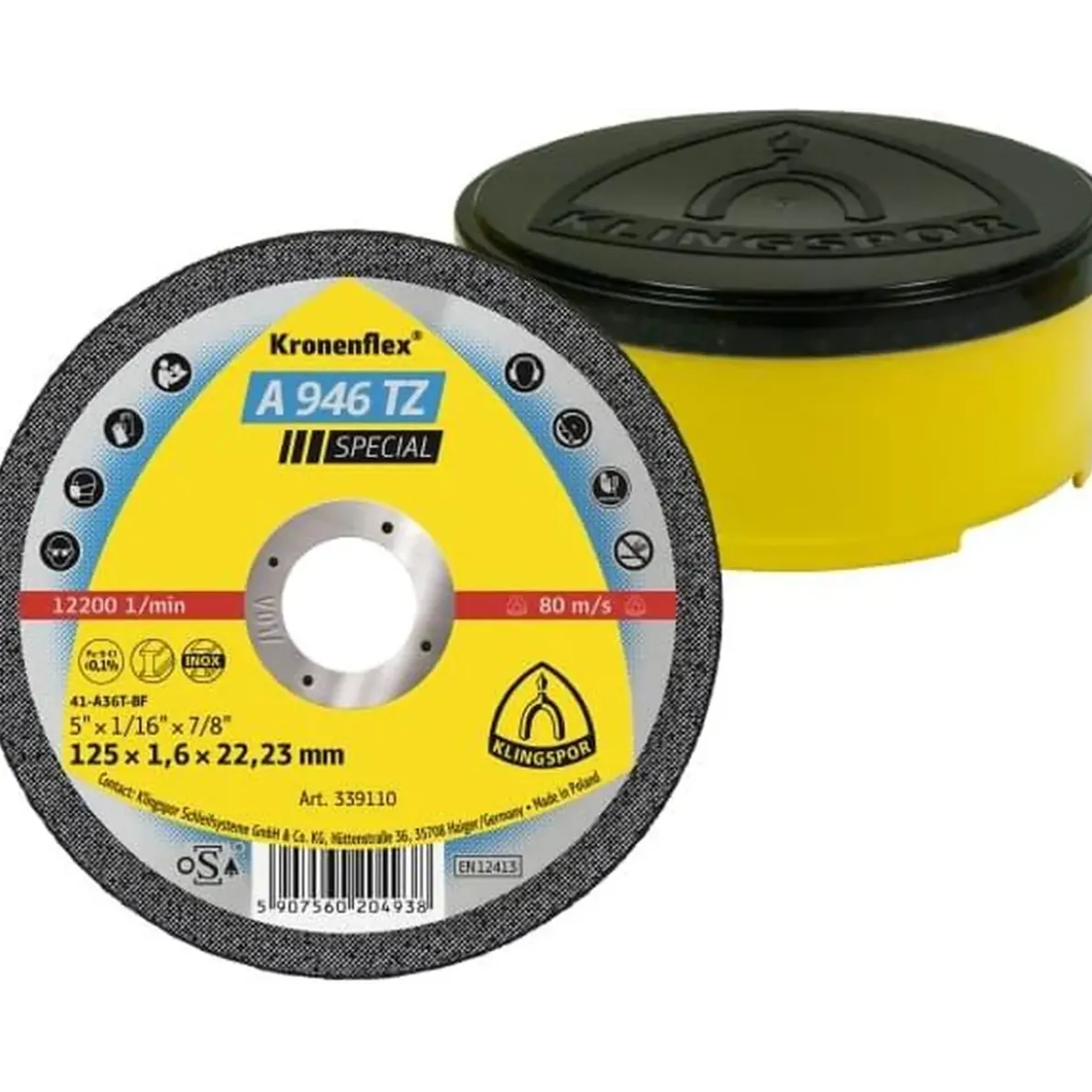 KAPSKIVA A946TZ SPECIAL RAKT NAV 180X1,6X22,23MM