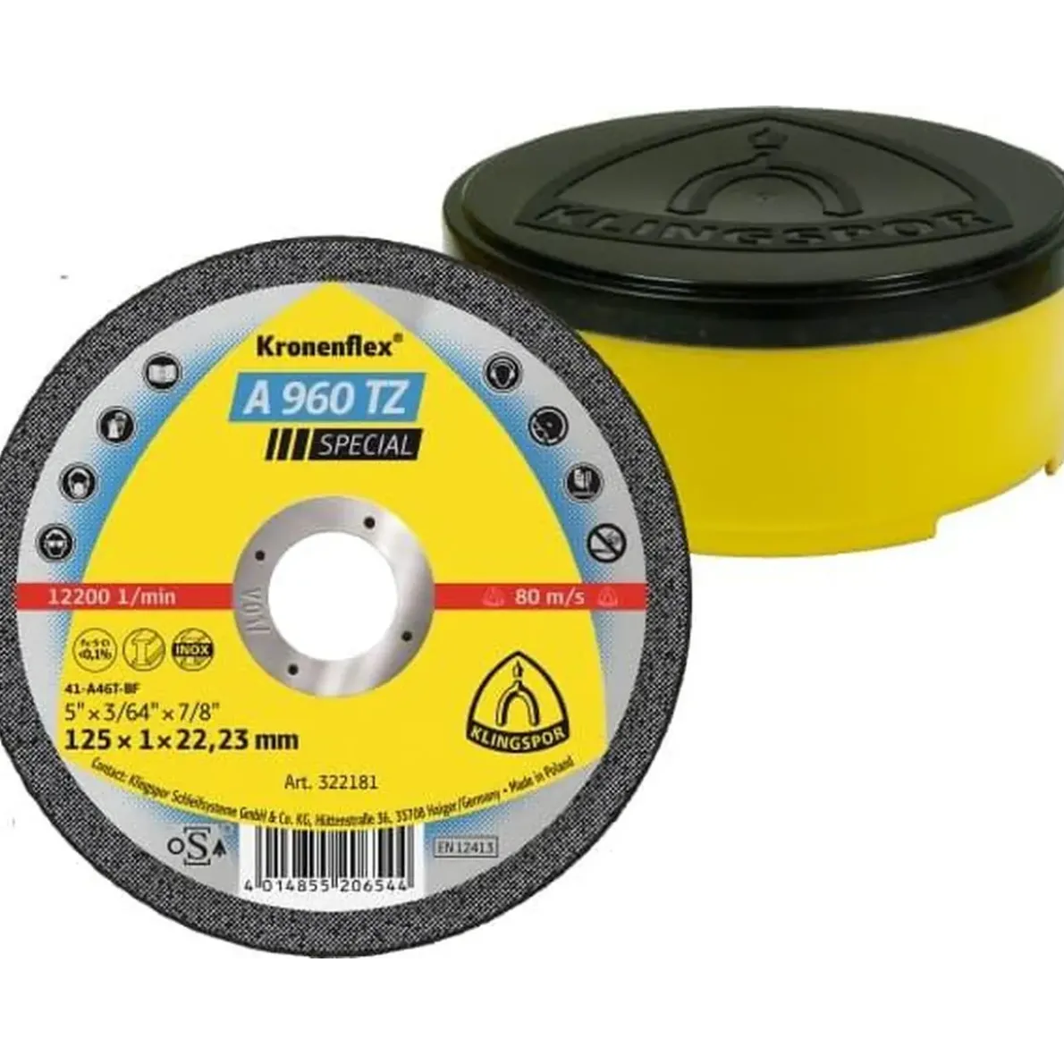 KAPSKIVA A960TZ SPECIAL RAKT NAV 125X1X22,23MM